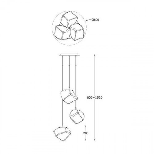 Люстра Zuma Line ROCK P0488-03A-B5FZ