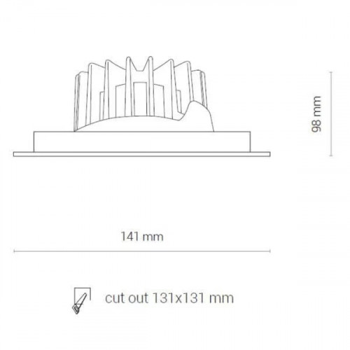 Люстра врізна Nowodvorski MONO SURFACE LONG 7738