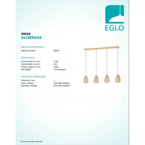 Люстра Eglo ALOBRASE 98649