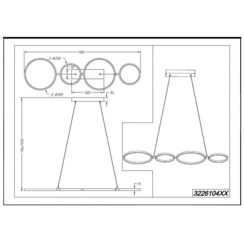 Люстра Trio RONDO 322610432