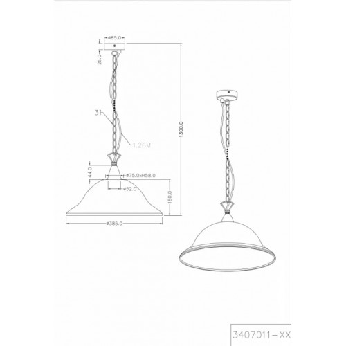 Люстра Trio VIOLA 3407011-07