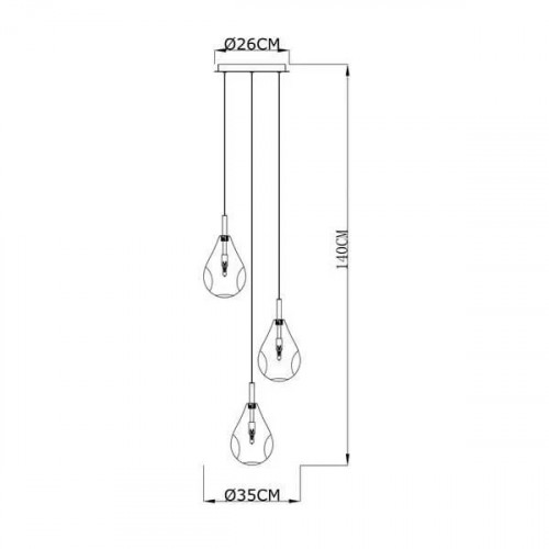 Люстра Zuma Line BASTONI MD1921-3B-CLEAR