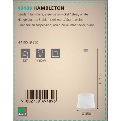 Люстра Eglo HAMBLETON 49489