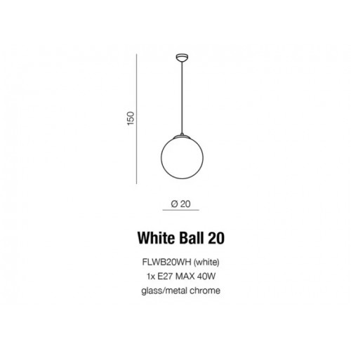 Люстра AZzardo WHITE BALL 20 AZ1325 (FLWB20WH )