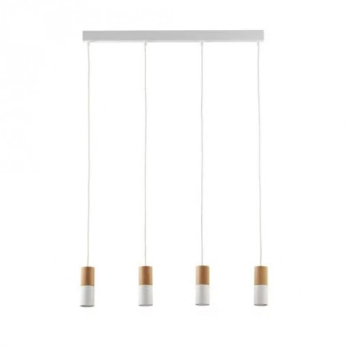 Люстра TK Lighting ELIT WHITE/WOOD 6307