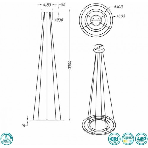 Люстра Trio DURBAN 321910242