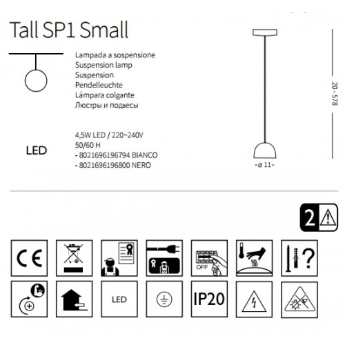 Люстра Ideal Lux TALL 196800