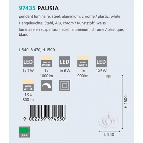 Люстра Eglo PAUSIA 97435