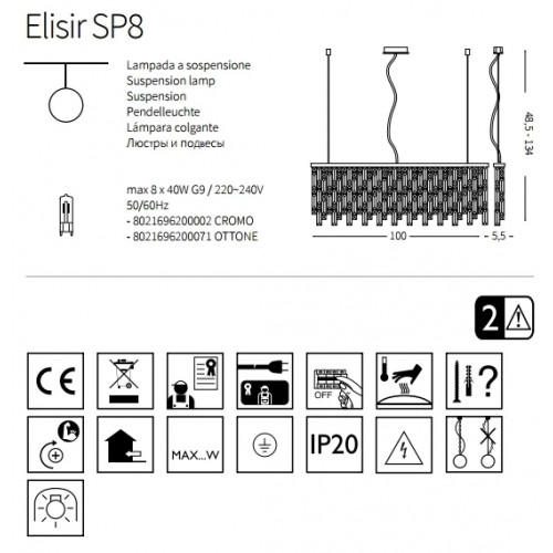 Люстра Ideal Lux ELISIR 200071