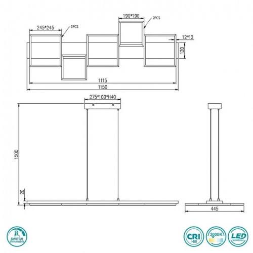 Люстра Trio HARPER 322910532