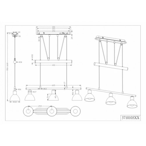 Люстра Trio LEVISTO 371010307