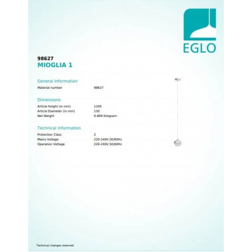 Люстра Eglo MIOGLIA 98627