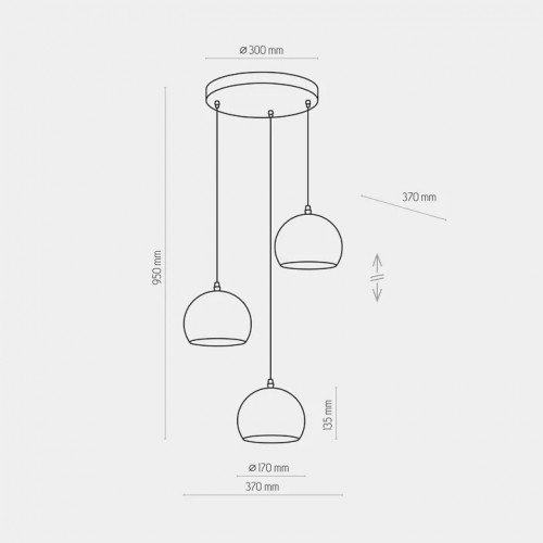 Люстра TK Lighting YODA GOLD ORBIT 3448