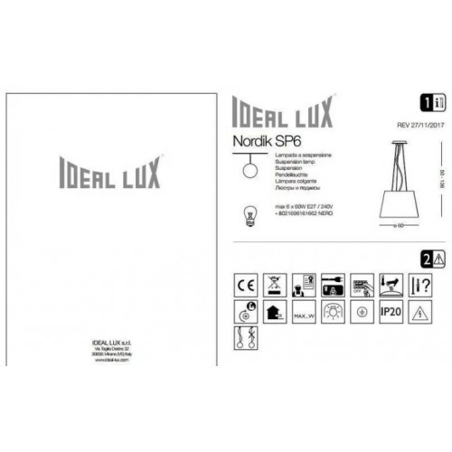 Люстра Ideal Lux NORDIK 161662