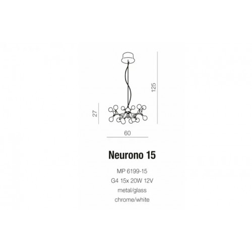Люстра AZzardo NEURONO 15 AZ0107 (MP619915CHWH )
