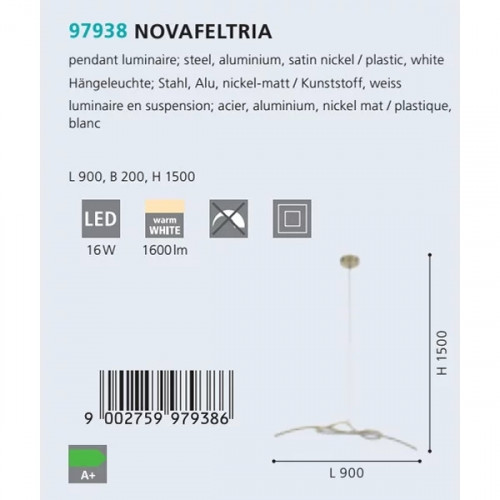 Люстра Eglo NOVAFELTRIA 97938