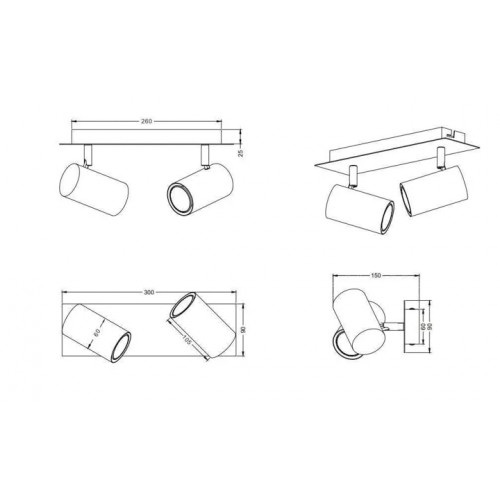 Стельовий світильник Trio MARLEY 802400280