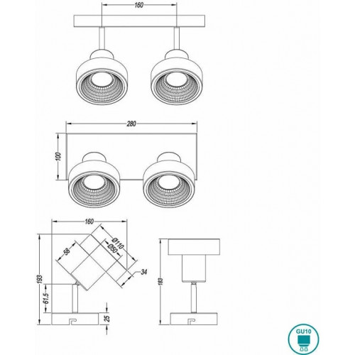 Стельовий світильник Trio LEON 800700207