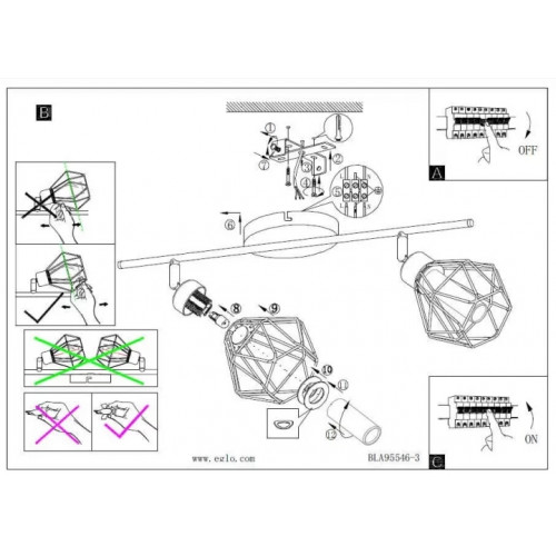 Стельовий світильник Eglo ZAPATA 98049