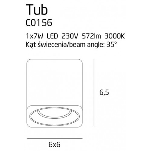 Точковий світильник MAXlight TUB C0156