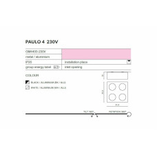Точковий світильник AZzardo PAULO 4 230V AZ0966 (GM4400WHALU)
