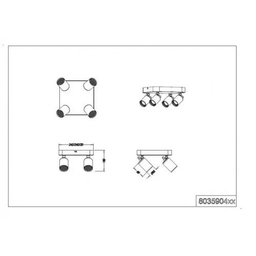 Стельовий світильник Trio PAGO 803590431