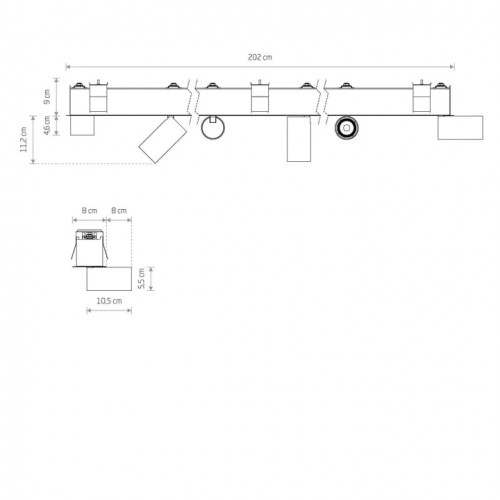 Стельовий врізний світильник Nowodvorski MONO DEEP WHITE 10468