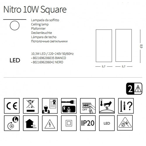 Точковий світильник Ideal Lux NITRO 206042