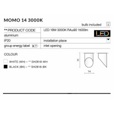 Точковий світильник AZzardo MOMO 14 AZ2282 (SH2618WH)