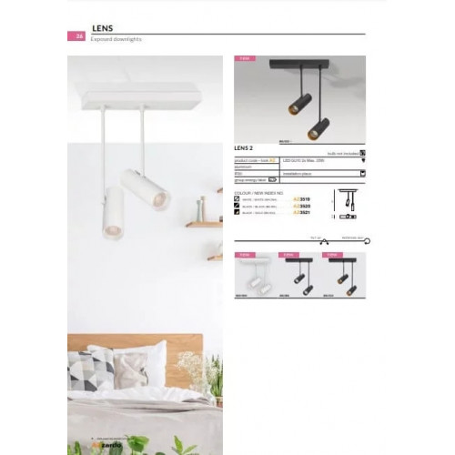 Стельовий світильник AZzardo LENS 2 AZ3519