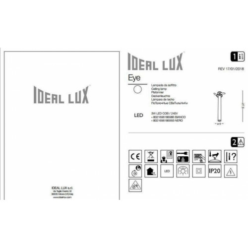 Світильник спот Ideal Lux EYE 186986