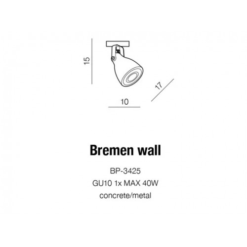 Бра AZzardo BREMEN AZ2370 (BP3425GR )