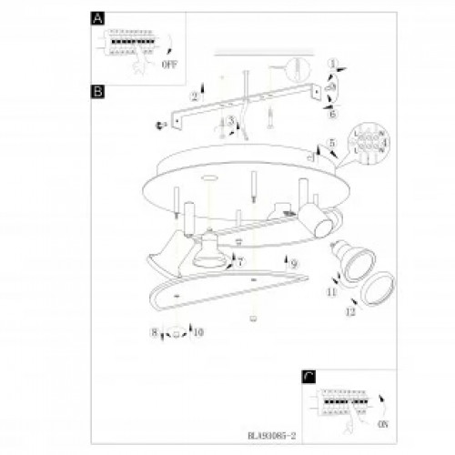 Стельовий світильник Eglo CABO 93085