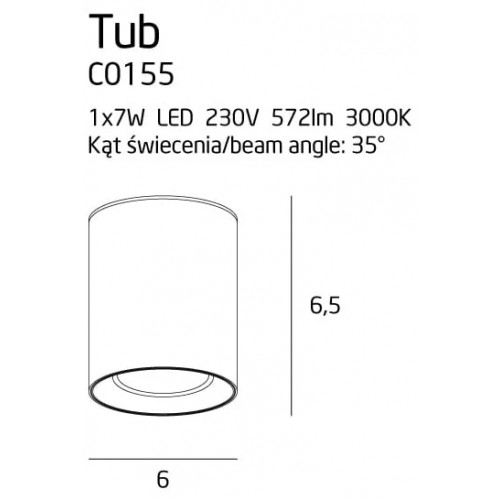 Точковий світильник MAXlight TUB C0155