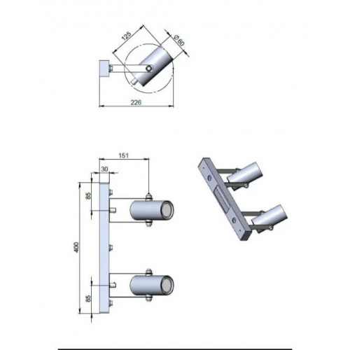 Стельовий світильник Pikart 2SPOTS SIMPLE 28135-2