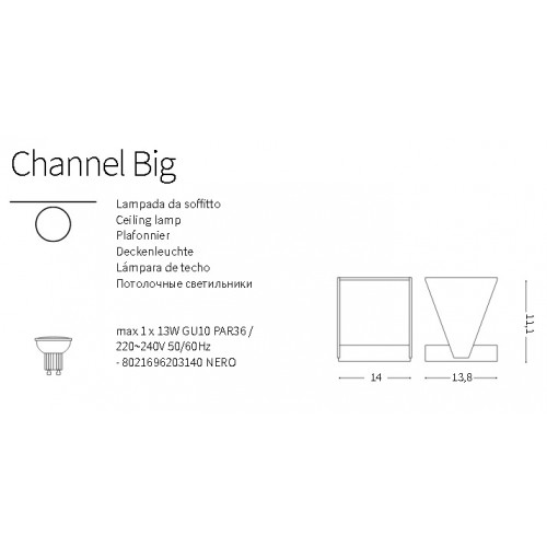 Стельовий світильник Ideal Lux CHANNEL 203140