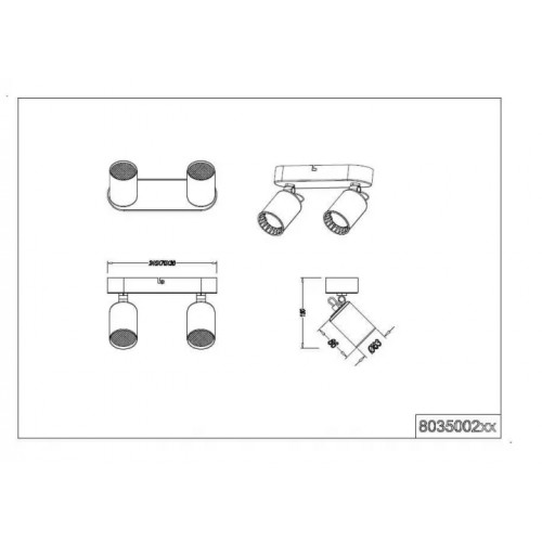 Стельовий світильник Trio PAGO 803500232