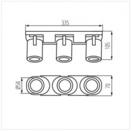 Стельовий світильник Kanlux LAURIN EL-3I B 29125