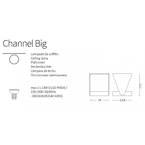 Стельовий світильник Ideal Lux CHANNEL 203140