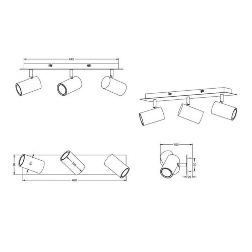Стельовий світильник Trio MARLEY 802400380