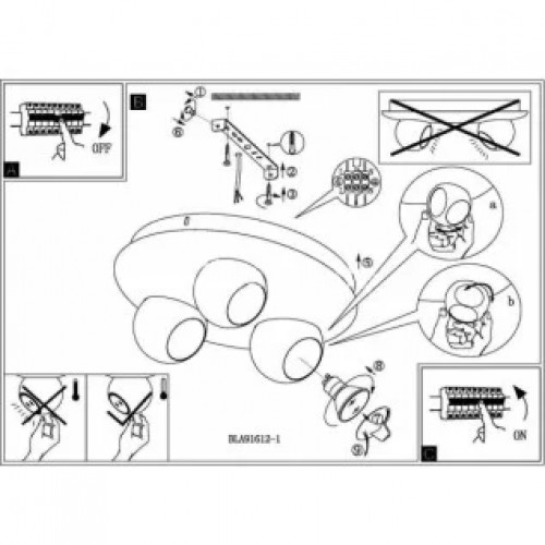 Стельовий світильник Eglo NORBELLO 3 93169