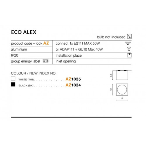 Точковий світильник AZzardo ECO ALEX 230V AZ1834