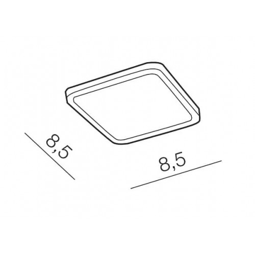 Точковий світильник AZzardo SLIM 9 SQUARE IP44 4000K AZ4376