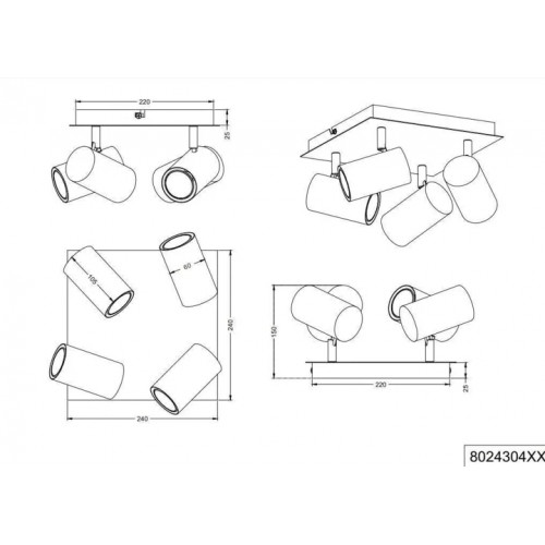 Стельовий світильник Trio MARLEY 802430480