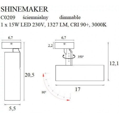 Стельовий світильник MAXlight SHINEMAKER C0209