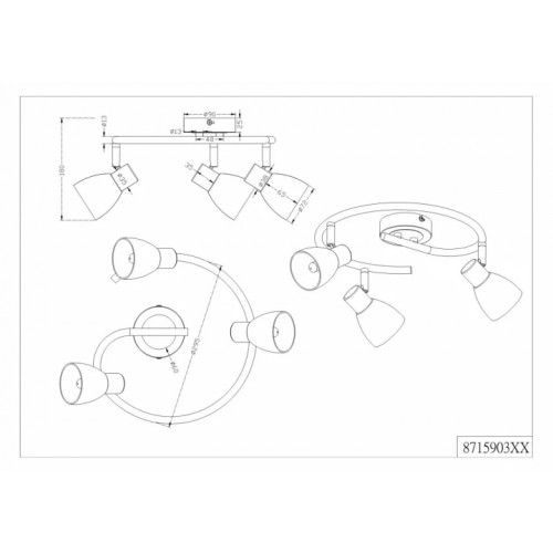 Стельовий світильник Trio CARICO 871590307