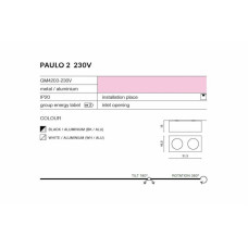 Точковий світильник AZzardo PAULO 2 230V AZ1443 (GM4203WHWH)