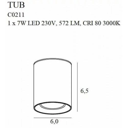 Точковий світильник MAXlight TUB C0211