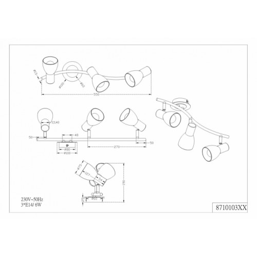 Стельовий світильник Trio LEVISTO 871010307