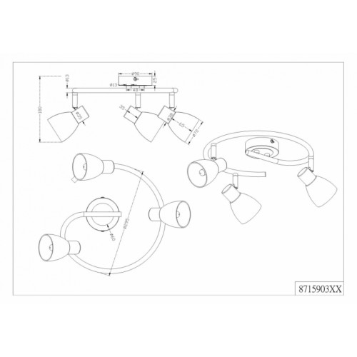 Стельовий світильник Trio CARICO 871590307